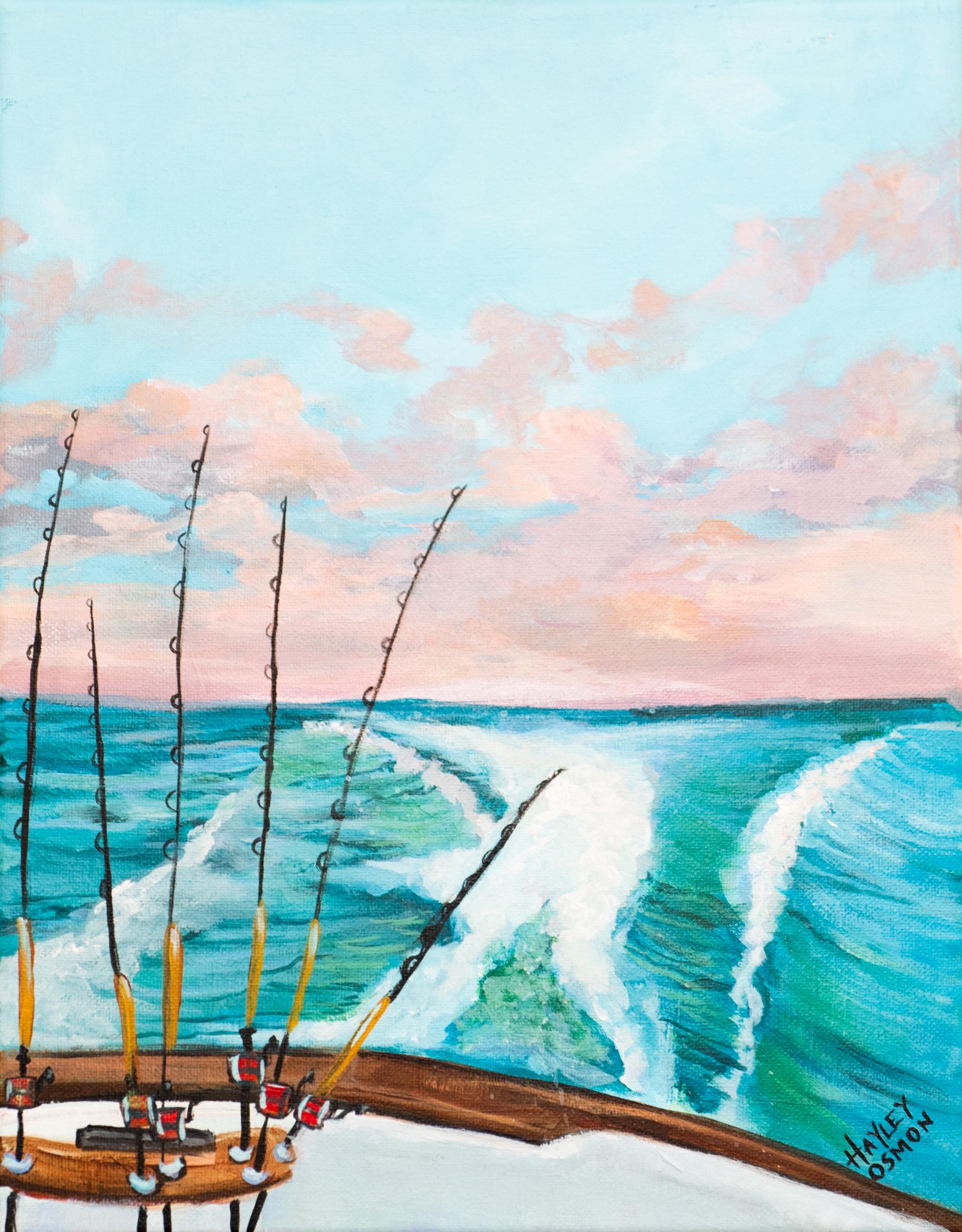 Fishing Boat View Print: Ocean Art, Coastal Wall Decor