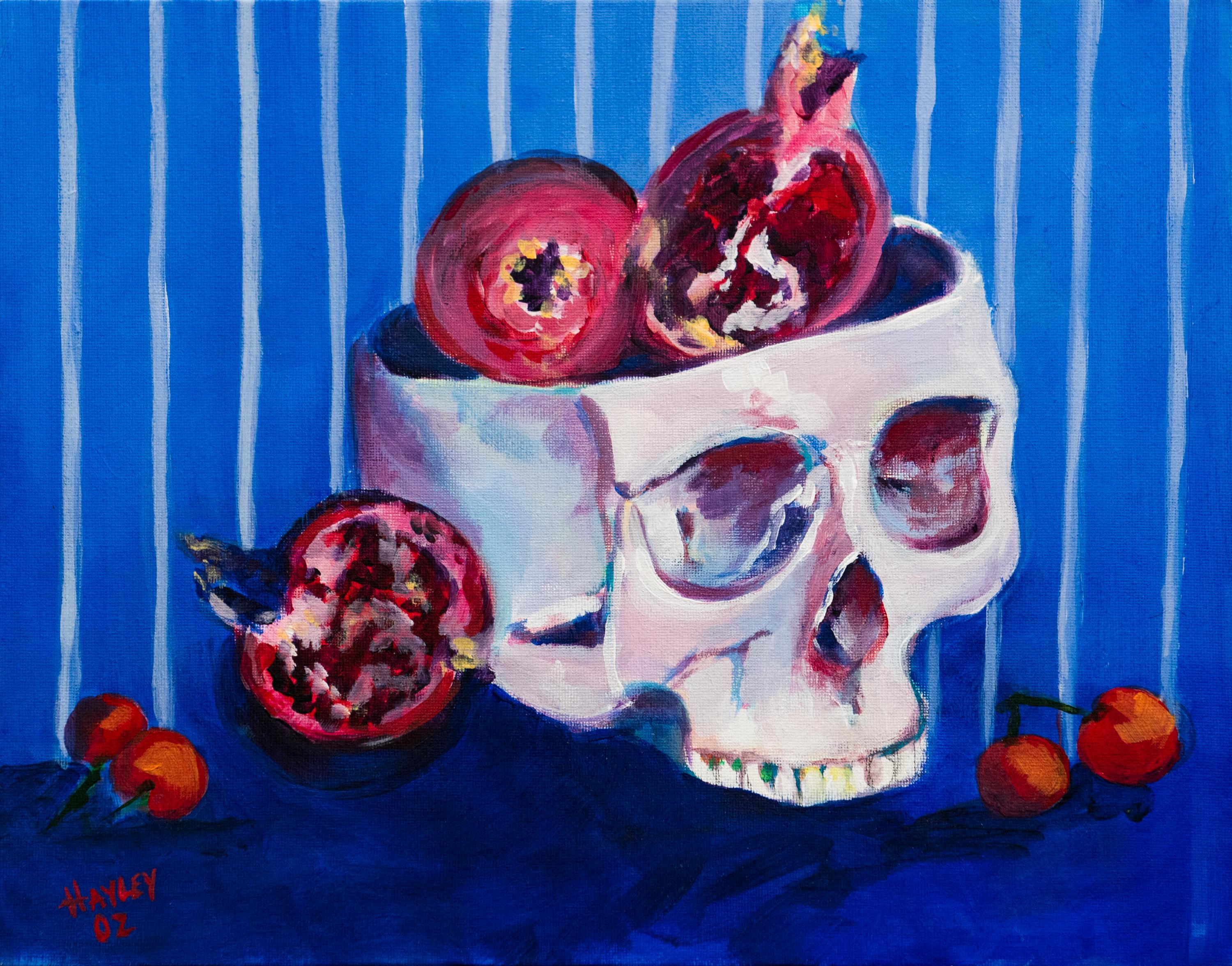 Pomegranate Skull Print